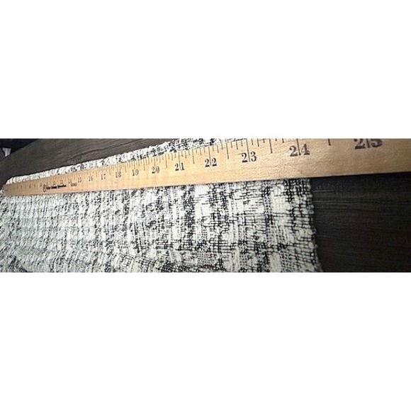 Chico's Size M Heathered Black and White Waterfall Jacket Textured Knit Academia - Picture 7 of 13